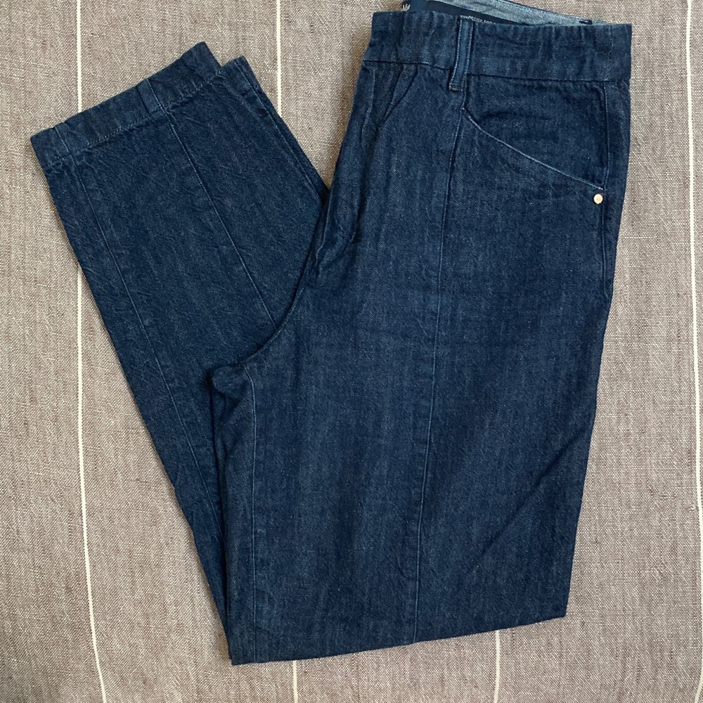 MaxMara S Navy Blue Denim Trousers Size 8